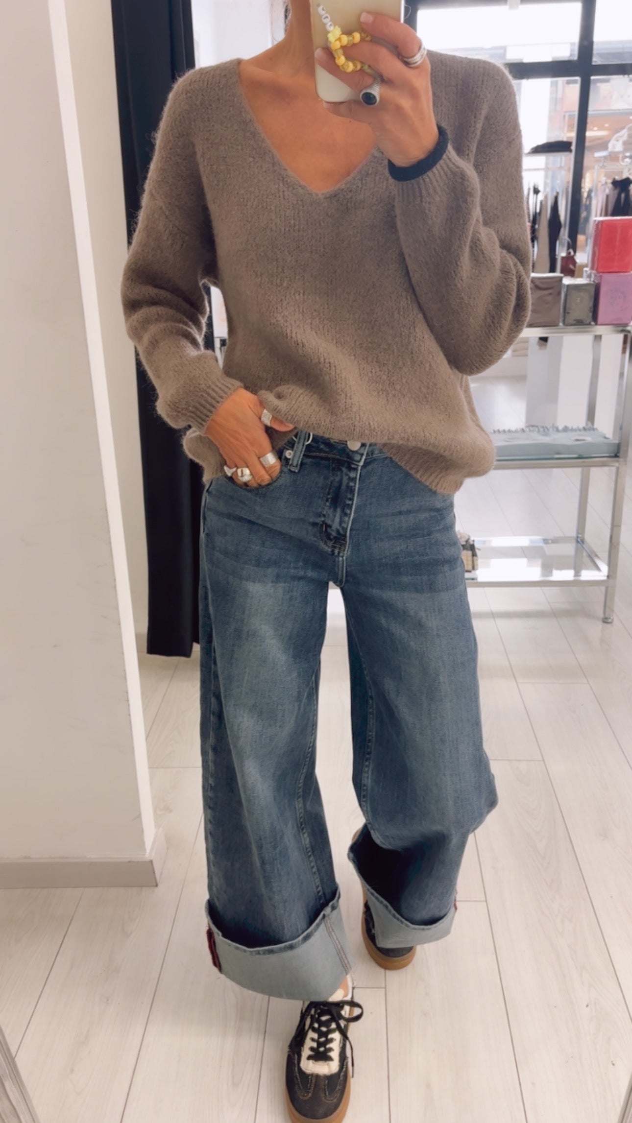 MAGLIA V MOHAIR
