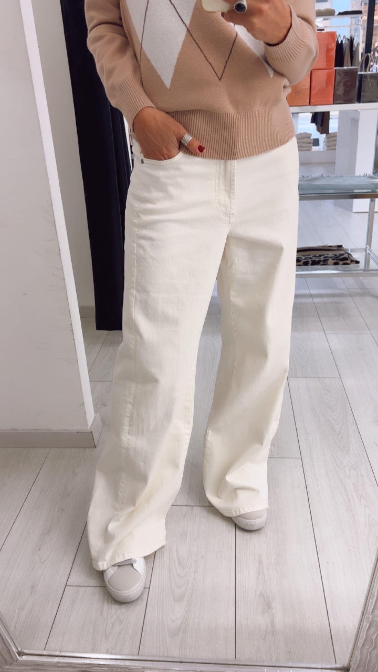 PANTALONE 5 TASCHE GAMBA LARGA