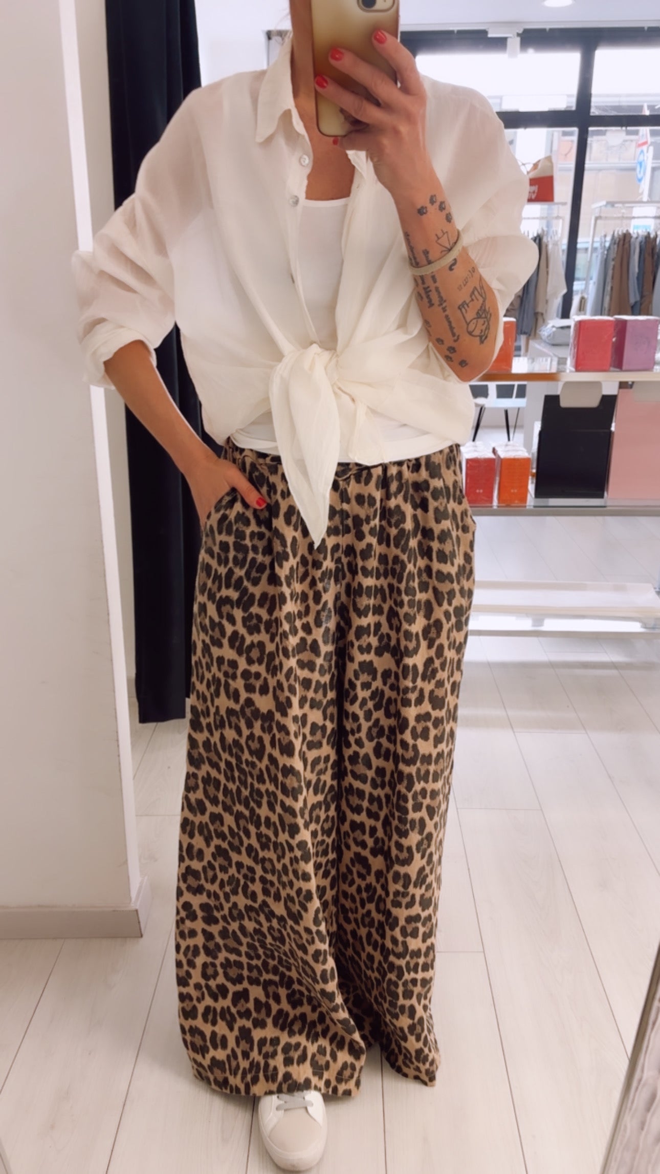PANTALONE IN LINO FANTASIA
