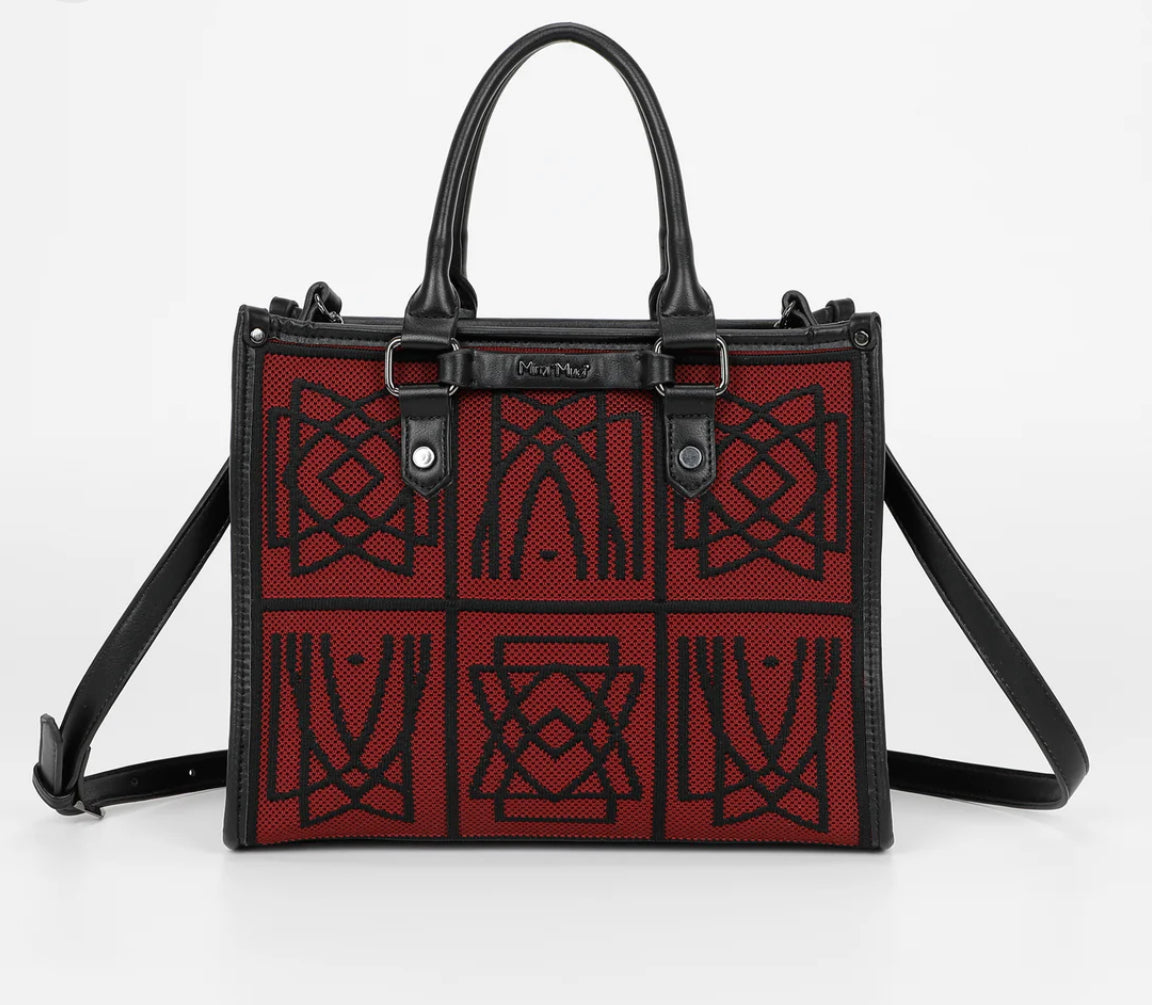 BORSA TOTE GRANDE CON DISEGNO RICAMATO