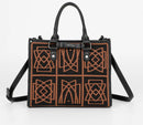 BORSA TOTE GRANDE CON DISEGNO RICAMATO