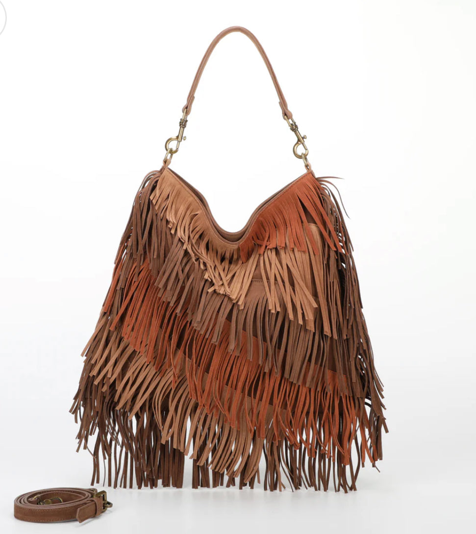 BORSA A SACCA CON FRANGE