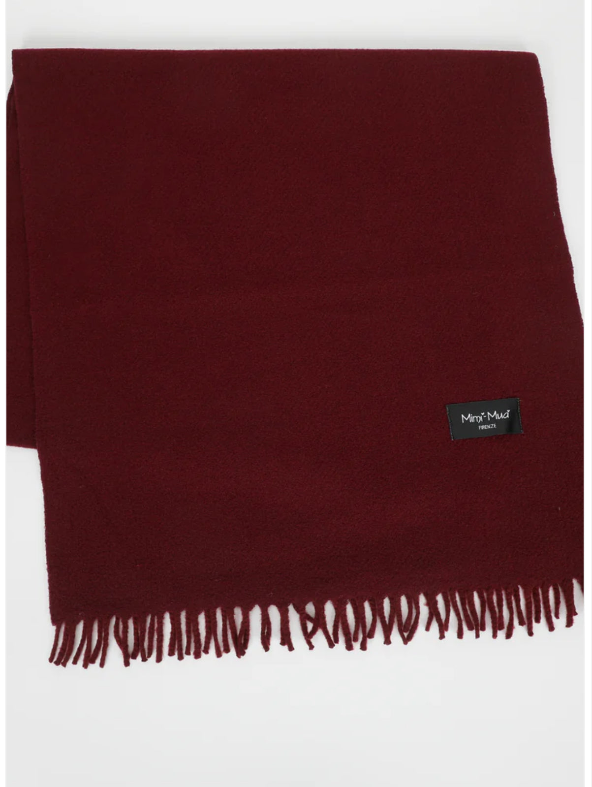 SCIARPA TINTA UNITA CON FRANGE CORTE